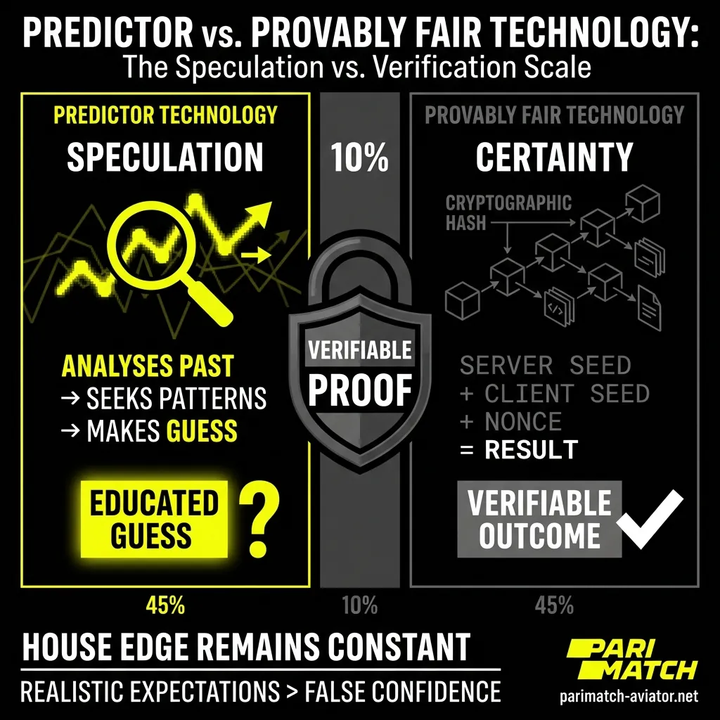 Aviator predictor technology versus provably fair game mechanics