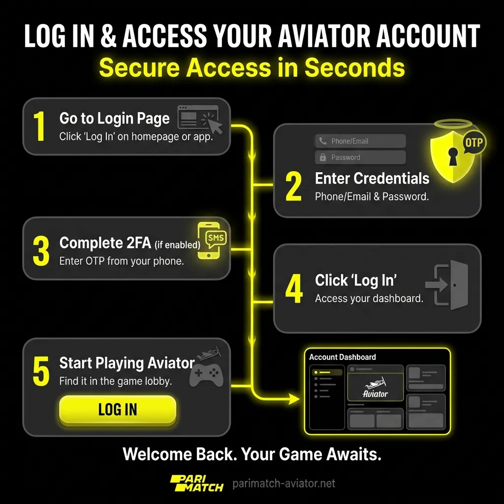 Log in and access your Aviator account on licensed casino platforms