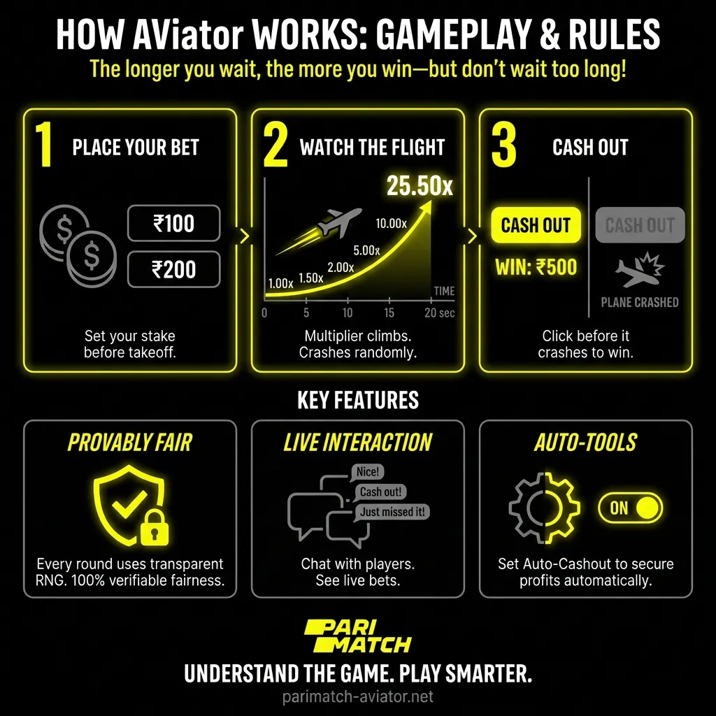 Guide to Aviator gameplay loop, betting, and provably fair technology