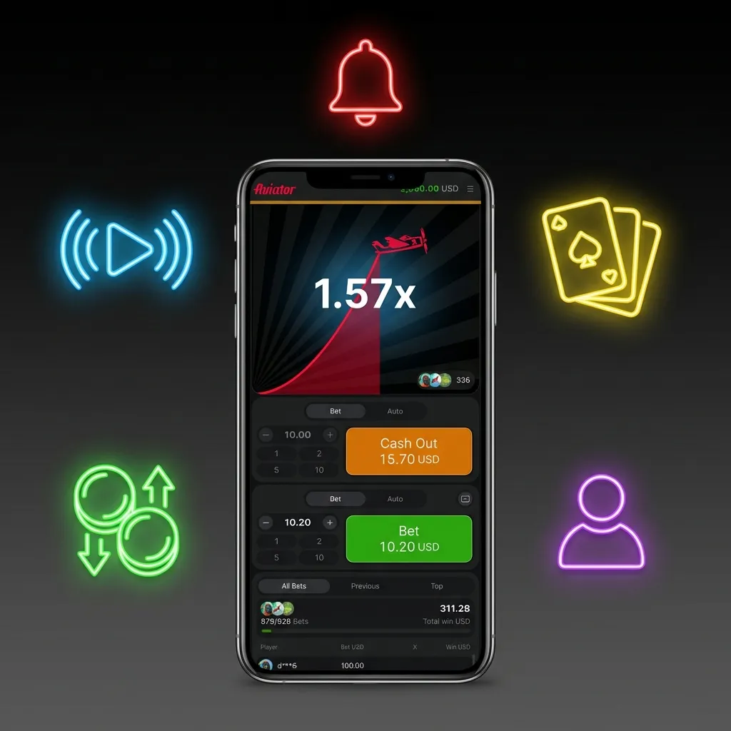 Players reviewing Aviator game signals on mobile showing betting tips, multipliers, and community chat features