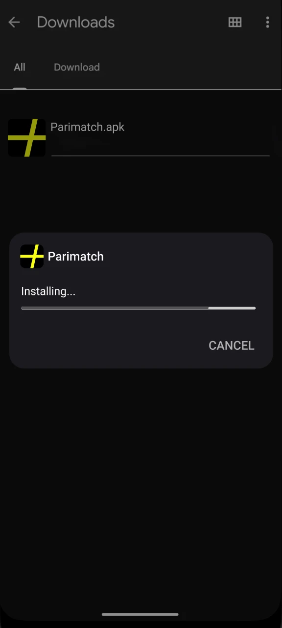 Finish installing the application by tapping the downloaded file and opening the Aviator game.