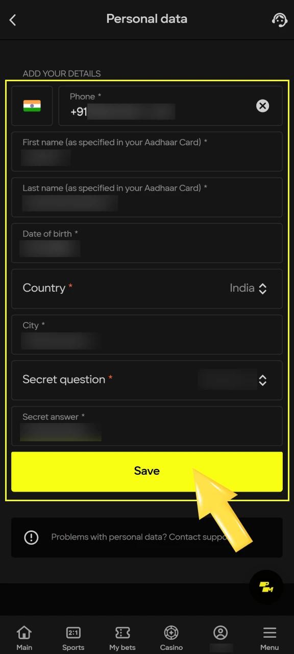 Verify and start playing by entering the confirmation code and launching the Aviator game.
