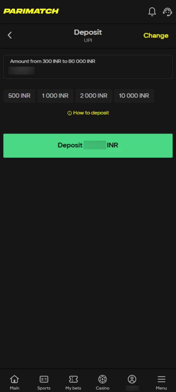 Deposit funds securely using popular Indian payment methods on Parimatch.