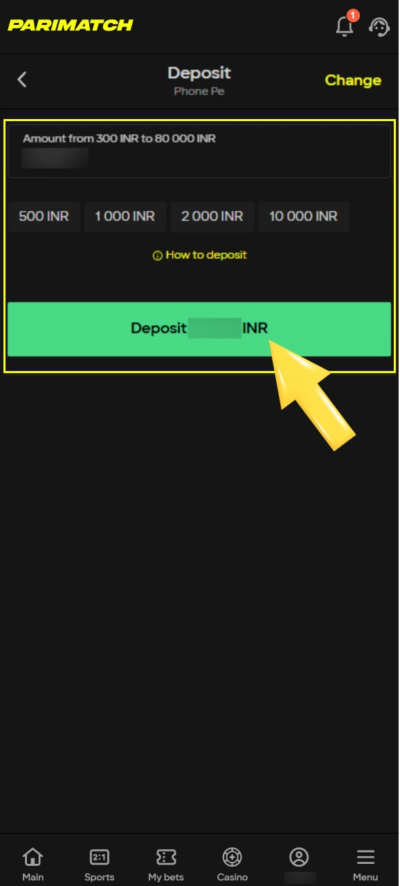 Pay and confirm your transaction.