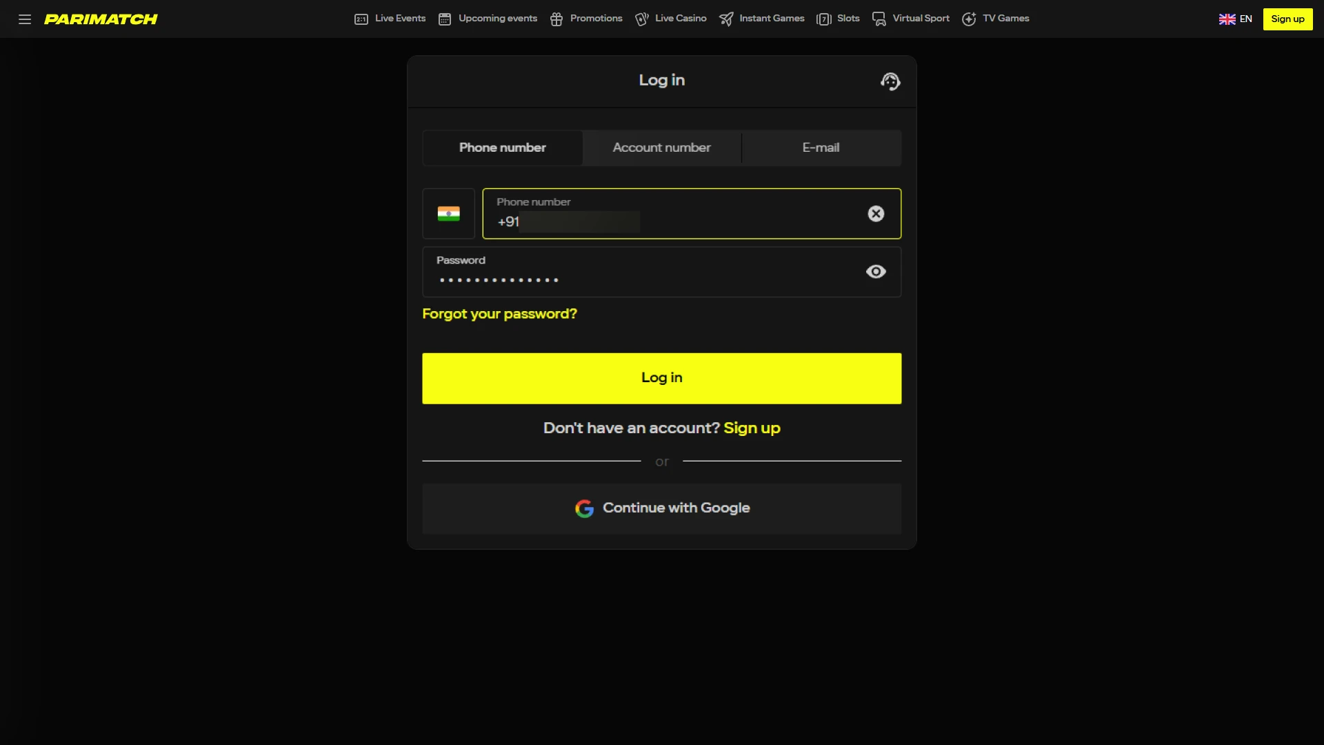 Log Into the System with your credentials to access the secure member area for Aviator players.